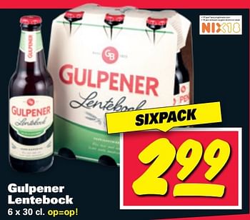 Aanbiedingen Gulpener lentebock - Gulpener - Geldig van 04/04/2017 tot 09/04/2017 bij Nettorama