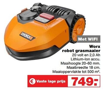 Aanbiedingen Worx robot grasmaaier - Worx - Geldig van 03/04/2017 tot 09/04/2017 bij Praxis