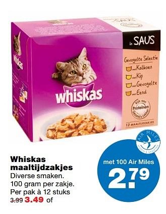 Aanbiedingen Whiskas maaltijdzakjes - Whiskas - Geldig van 03/04/2017 tot 09/04/2017 bij Praxis