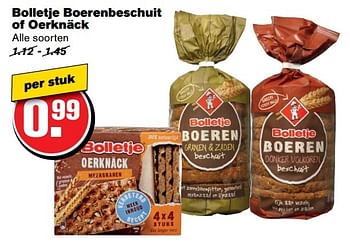 Aanbiedingen Bolletje boerenbeschuit of oerknäck - Bolletje - Geldig van 05/04/2017 tot 11/04/2017 bij Hoogvliet