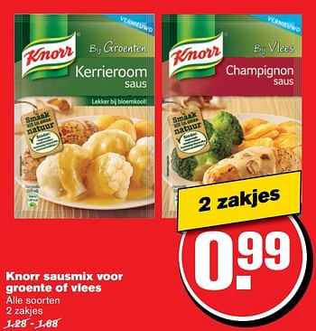 Aanbiedingen Knorr sausmix voor groente of vlees - Knorr - Geldig van 05/04/2017 tot 11/04/2017 bij Hoogvliet