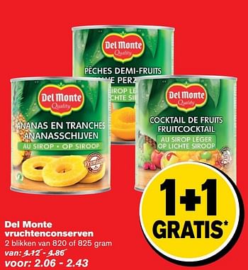 Aanbiedingen Del monte vruchtenconserven - Del Monte - Geldig van 05/04/2017 tot 11/04/2017 bij Hoogvliet
