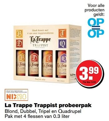 Aanbiedingen La trappe trappist probeerpak - La trappe - Geldig van 05/04/2017 tot 11/04/2017 bij Hoogvliet