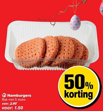 Aanbiedingen Hamburgers - Huismerk - Hoogvliet - Geldig van 05/04/2017 tot 11/04/2017 bij Hoogvliet