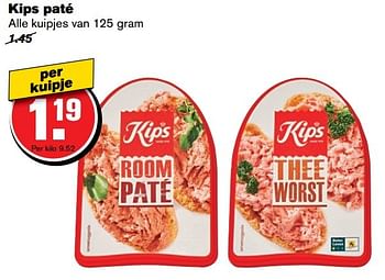 Aanbiedingen Kips paté - Kips - Geldig van 05/04/2017 tot 11/04/2017 bij Hoogvliet