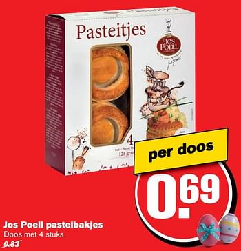 Aanbiedingen Jos poell pasteibakjes - Jos Poell - Geldig van 05/04/2017 tot 11/04/2017 bij Hoogvliet