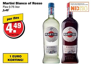 Aanbiedingen Martini bianco of rosso - Martini - Geldig van 05/04/2017 tot 11/04/2017 bij Hoogvliet