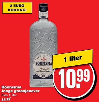 Aanbiedingen Boomsma jonge graanjenever - Boomsma - Geldig van 05/04/2017 tot 11/04/2017 bij Hoogvliet