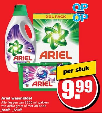 Aanbiedingen Ariel wasmiddel - Ariel - Geldig van 05/04/2017 tot 11/04/2017 bij Hoogvliet