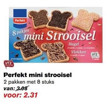Aanbiedingen Perfekt mini strooisel - Perfekt - Geldig van 05/04/2017 tot 11/04/2017 bij Hoogvliet