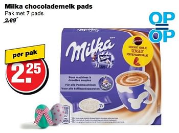 Aanbiedingen Milka chocolademelk pads - Milka - Geldig van 05/04/2017 tot 11/04/2017 bij Hoogvliet