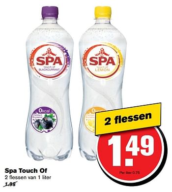 Aanbiedingen Spa touch of - Spa - Geldig van 05/04/2017 tot 11/04/2017 bij Hoogvliet