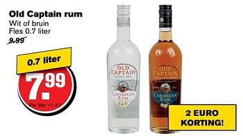 Aanbiedingen Old captain rum - Old Captain - Geldig van 05/04/2017 tot 11/04/2017 bij Hoogvliet