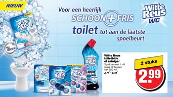 Aanbiedingen Witte reus toiletblok of reiniger - Witte reus - Geldig van 05/04/2017 tot 11/04/2017 bij Hoogvliet