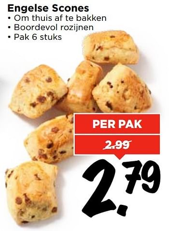 Aanbiedingen Engelse scones - Huismerk Vomar - Geldig van 09/04/2017 tot 15/04/2017 bij Vomar