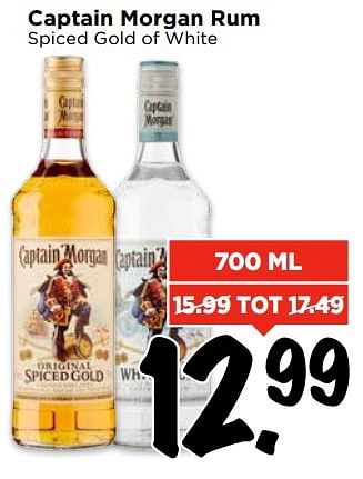 Aanbiedingen Captain morgan rum spiced gold of white - Captain Morgan - Geldig van 09/04/2017 tot 15/04/2017 bij Vomar