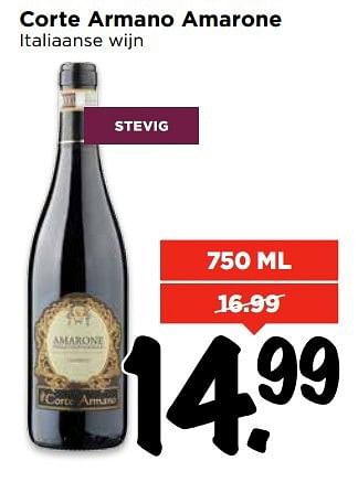 Aanbiedingen Corte armano amarone - Rode wijnen - Geldig van 09/04/2017 tot 15/04/2017 bij Vomar