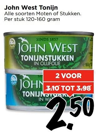 Aanbiedingen John west tonijn - John West - Geldig van 09/04/2017 tot 15/04/2017 bij Vomar