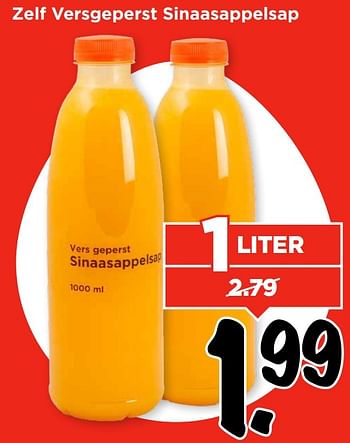 Aanbiedingen Zelf versgeperst sinaasappelsap - Huismerk Vomar - Geldig van 09/04/2017 tot 15/04/2017 bij Vomar
