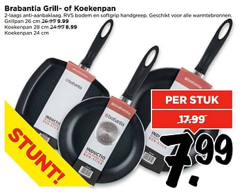 Aanbiedingen Brabantia grill- of koekenpan - Brabantia - Geldig van 09/04/2017 tot 15/04/2017 bij Vomar