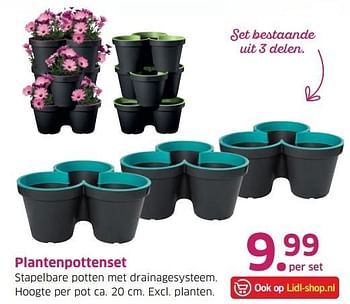 Aanbiedingen Plantenpottenset - Huismerk - Lidl - Geldig van 04/04/2017 tot 15/04/2017 bij Lidl
