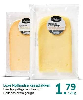 Aanbiedingen Luxe hollandse kaasplakken - Delicieux - Geldig van 04/04/2017 tot 15/04/2017 bij Lidl