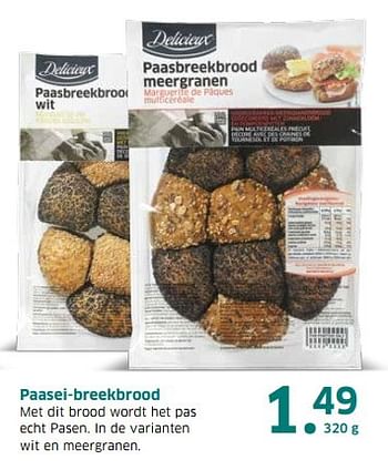 Aanbiedingen Paasei-breekbrood - Delicieux - Geldig van 04/04/2017 tot 15/04/2017 bij Lidl