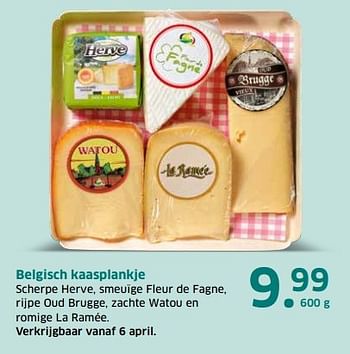 Aanbiedingen Belgisch kaasplankje - Herve - Geldig van 04/04/2017 tot 15/04/2017 bij Lidl