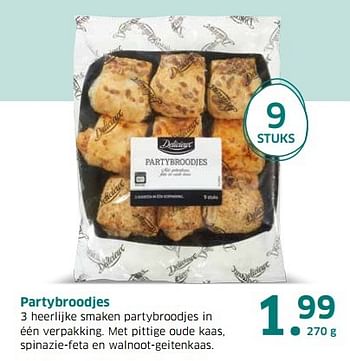 Aanbiedingen Partybroodjes - Delicieux - Geldig van 04/04/2017 tot 15/04/2017 bij Lidl