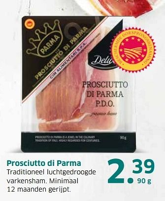 Aanbiedingen Prosciutto di parma - Deluxe - Geldig van 04/04/2017 tot 15/04/2017 bij Lidl