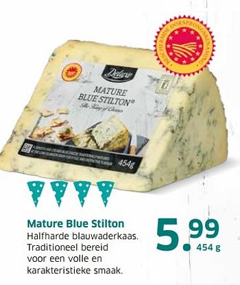 Aanbiedingen Mature blue stilton - Deluxe - Geldig van 04/04/2017 tot 15/04/2017 bij Lidl