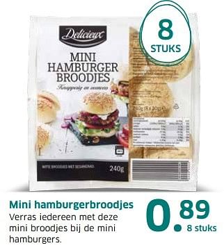Aanbiedingen Mini hamburgerbroodjes - Delicieux - Geldig van 04/04/2017 tot 15/04/2017 bij Lidl