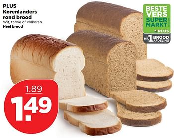 Aanbiedingen Plus korenlanders rond brood - Korenlanders - Geldig van 09/04/2017 tot 15/04/2017 bij Plus