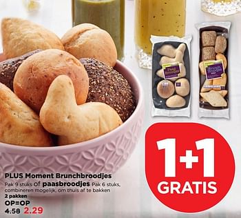 Aanbiedingen Plus moment brunchbroodjes - Huismerk - Plus - Geldig van 09/04/2017 tot 15/04/2017 bij Plus