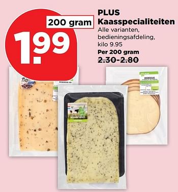 Aanbiedingen Kaasspecialiteiten - Huismerk - Plus - Geldig van 09/04/2017 tot 15/04/2017 bij Plus