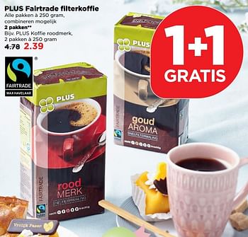 Aanbiedingen Plus koffie roodmerk - Huismerk - Plus - Geldig van 09/04/2017 tot 15/04/2017 bij Plus
