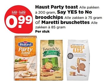 Aanbiedingen Haust party toast - Huismerk - Plus - Geldig van 09/04/2017 tot 15/04/2017 bij Plus