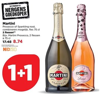 Aanbiedingen Martini prosecco - Martini - Geldig van 09/04/2017 tot 15/04/2017 bij Plus