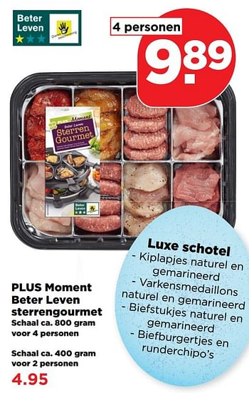 Aanbiedingen Sterrengourmet schaal - Huismerk - Plus - Geldig van 09/04/2017 tot 15/04/2017 bij Plus