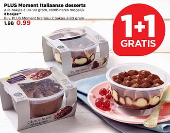 Aanbiedingen Plus moment tiramisu - Huismerk - Plus - Geldig van 09/04/2017 tot 15/04/2017 bij Plus