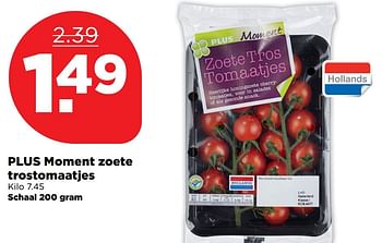 Aanbiedingen Plus moment zoete trostomaatjes - Huismerk - Plus - Geldig van 09/04/2017 tot 15/04/2017 bij Plus