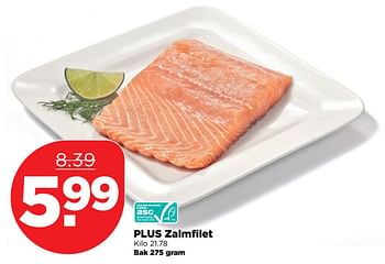 Aanbiedingen Plus zalmfilet - Huismerk - Plus - Geldig van 09/04/2017 tot 15/04/2017 bij Plus