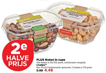 Aanbiedingen Plus cashewnoten gezouten - Huismerk - Plus - Geldig van 09/04/2017 tot 15/04/2017 bij Plus