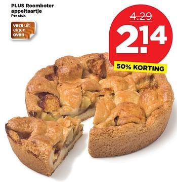 Aanbiedingen Plus roomboter appeltaartje - Huismerk - Plus - Geldig van 09/04/2017 tot 15/04/2017 bij Plus