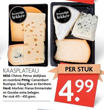 Aanbiedingen Kaasplateau - Huismerk - Deka Markt - Geldig van 09/04/2017 tot 15/04/2017 bij Deka Markt