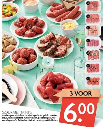 Aanbiedingen Gourmet mini`s - Huismerk - Deka Markt - Geldig van 09/04/2017 tot 15/04/2017 bij Deka Markt