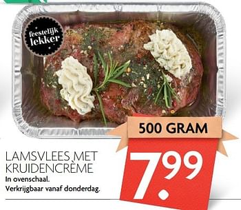 Aanbiedingen Lamsvlees met kruidencrème - Huismerk - Deka Markt - Geldig van 09/04/2017 tot 15/04/2017 bij Deka Markt