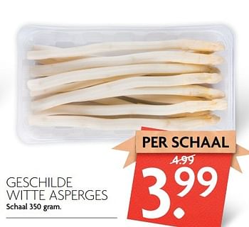 Aanbiedingen Geschilde witte asperges - Huismerk - Deka Markt - Geldig van 09/04/2017 tot 15/04/2017 bij Deka Markt