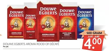 Aanbiedingen Douwe egberts aroma rood of décafé - Douwe Egberts - Geldig van 09/04/2017 tot 15/04/2017 bij Deka Markt