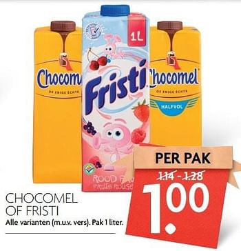 Aanbiedingen Chocomel of fristi - Chocomel - Geldig van 09/04/2017 tot 15/04/2017 bij Deka Markt
